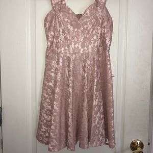 blush pink lace dress